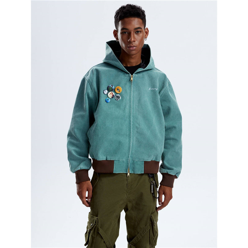 Heavy Washed Hooded Jacket