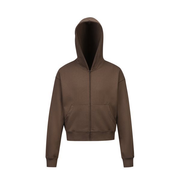 Solid Color Terry Zipper Hoodie