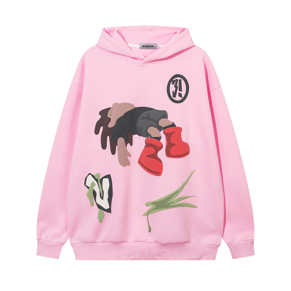 Printed Relaxed Hoodie