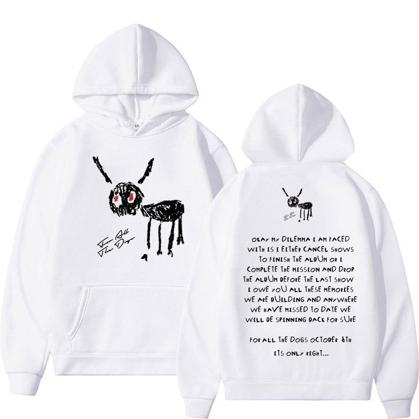 Drake "For All The Dogs" Letter Print Hoodie
