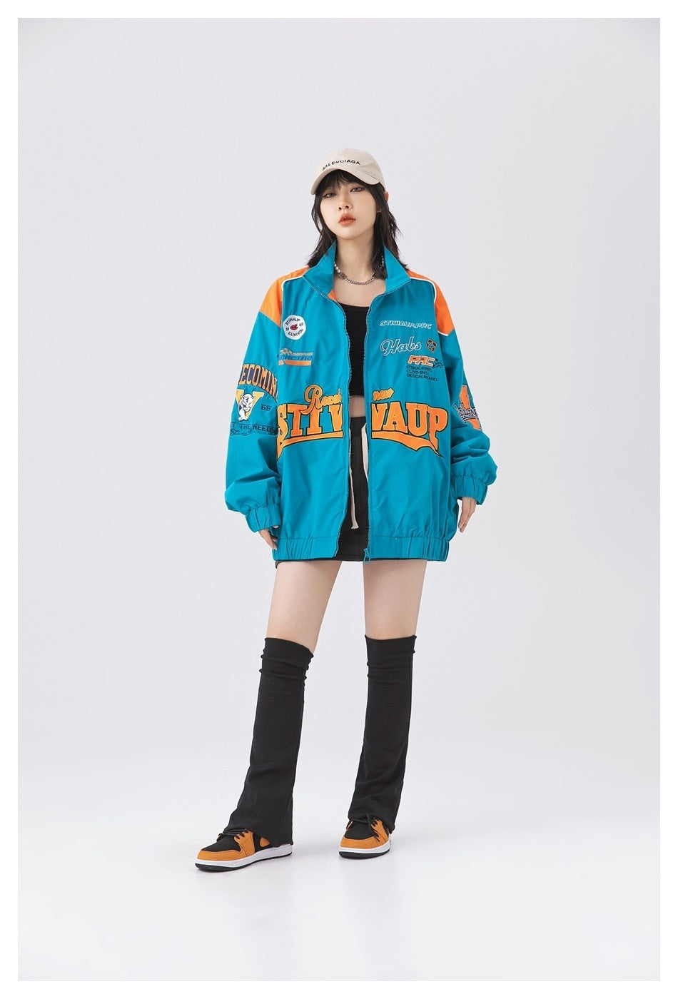 Hip-Hop Street Embroidery Multicolor Jacket