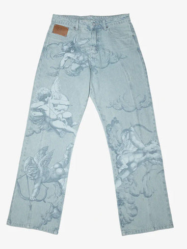 Casual Versatile Graffiti Pants