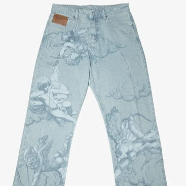 Casual Versatile Graffiti Pants