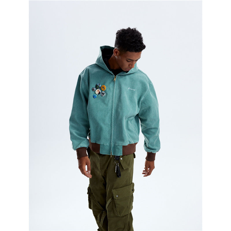 Heavy Washed Hooded Jacket