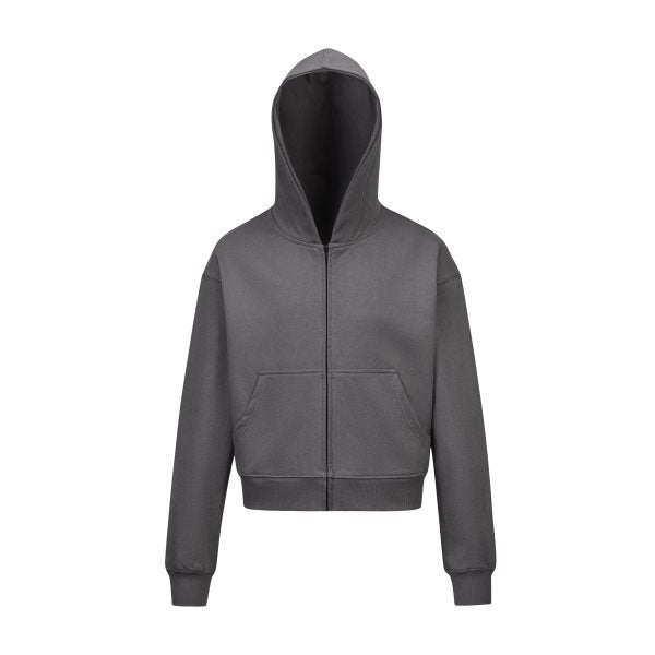 Solid Color Terry Zipper Hoodie