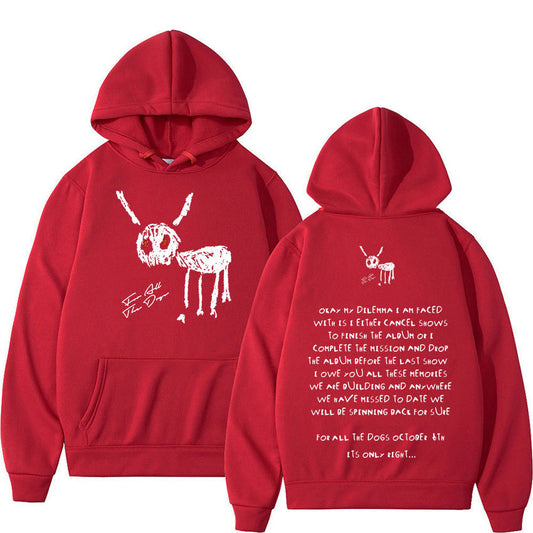 Drake "For All The Dogs" Letter Print Hoodie