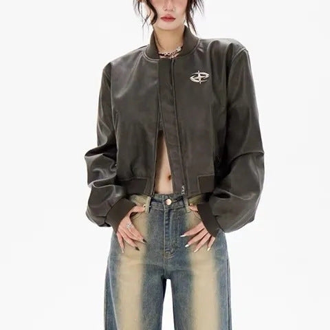 Retro Motorcycle Leather Jacket