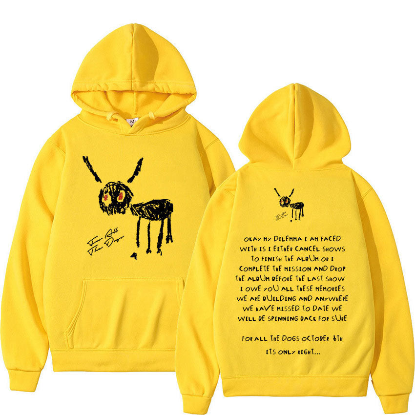Drake "For All The Dogs" Letter Print Hoodie