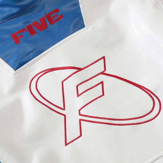 Letter Embroidery Short Jacket