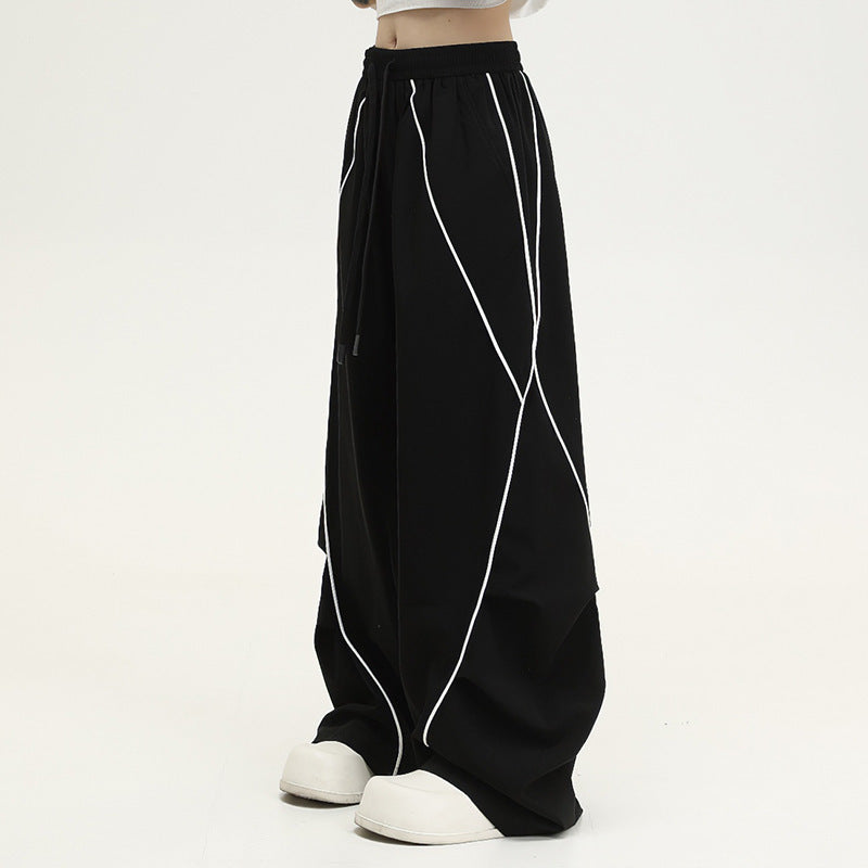 Pleated Hip Hop Sports Wide-leg Pants