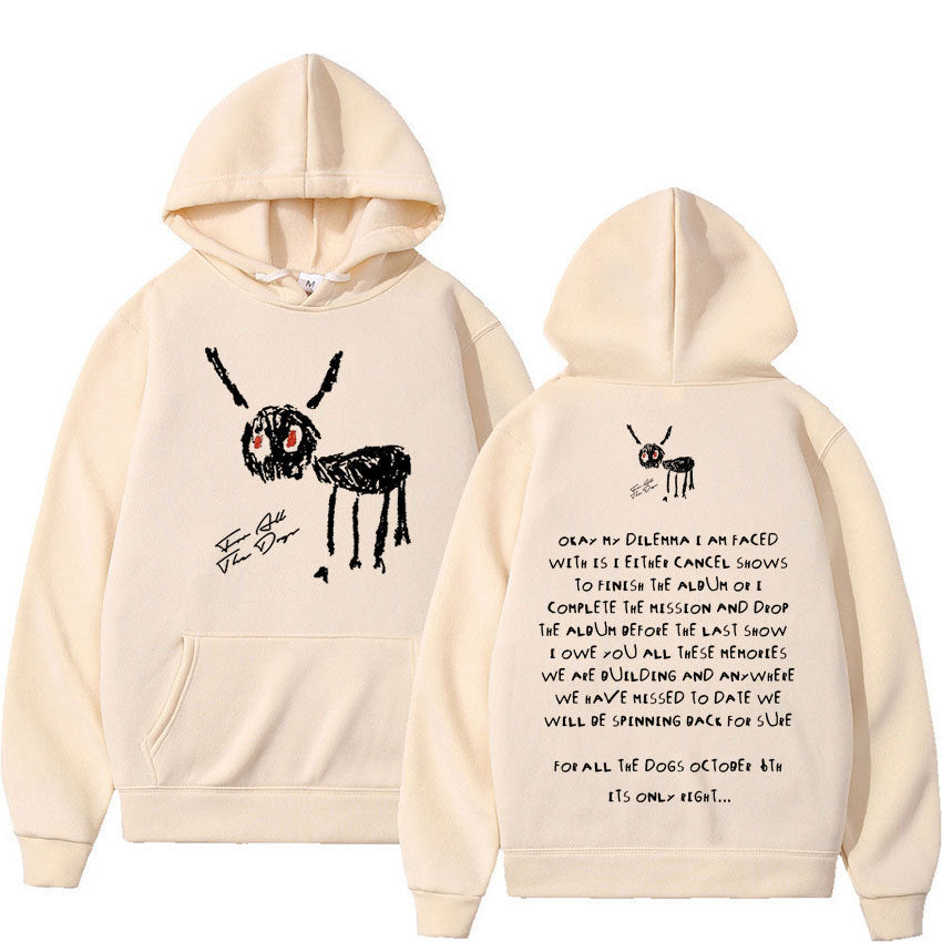 Drake "For All The Dogs" Letter Print Hoodie