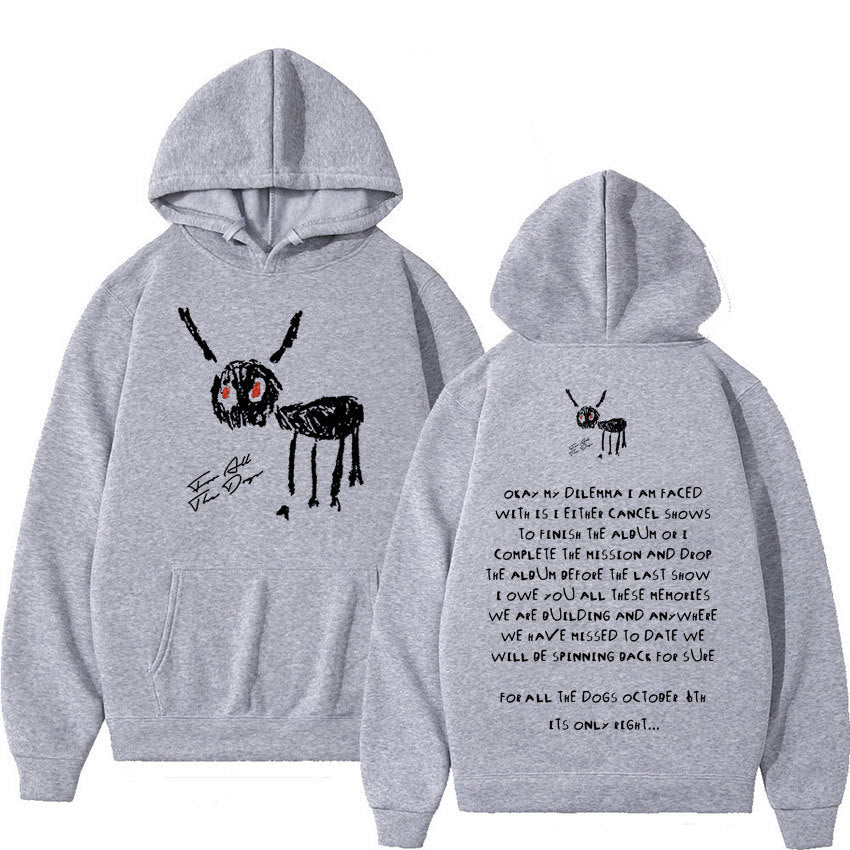 Drake "For All The Dogs" Letter Print Hoodie