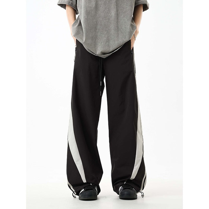 American Retro Striped Sweatpants
