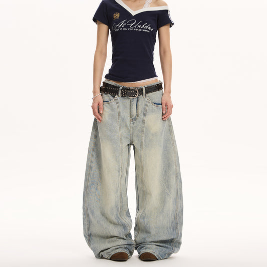 Retro Loose Wide-leg Jeans
