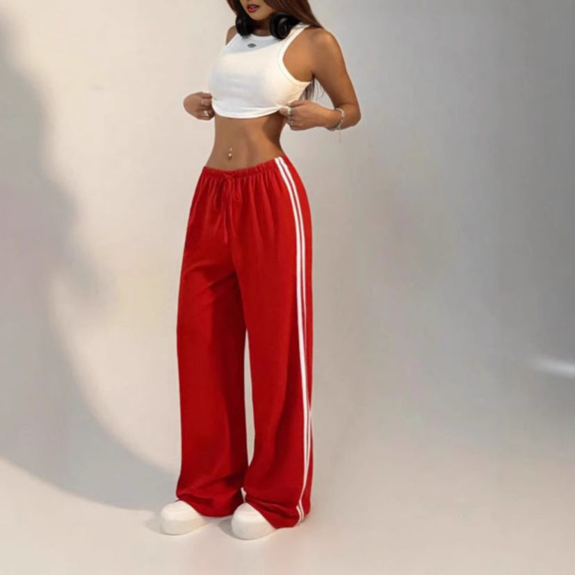 Relaxed Casual Straight-leg Sports Pants