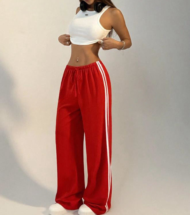 Relaxed Casual Straight-leg Sports Pants