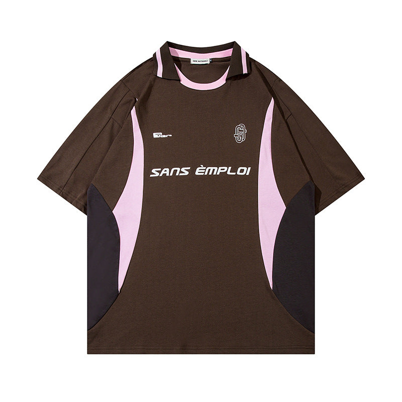 Retro Deconstruction Stitching T-shirt