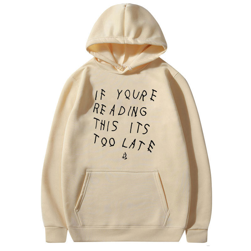 Drake Letter Print Hoodie