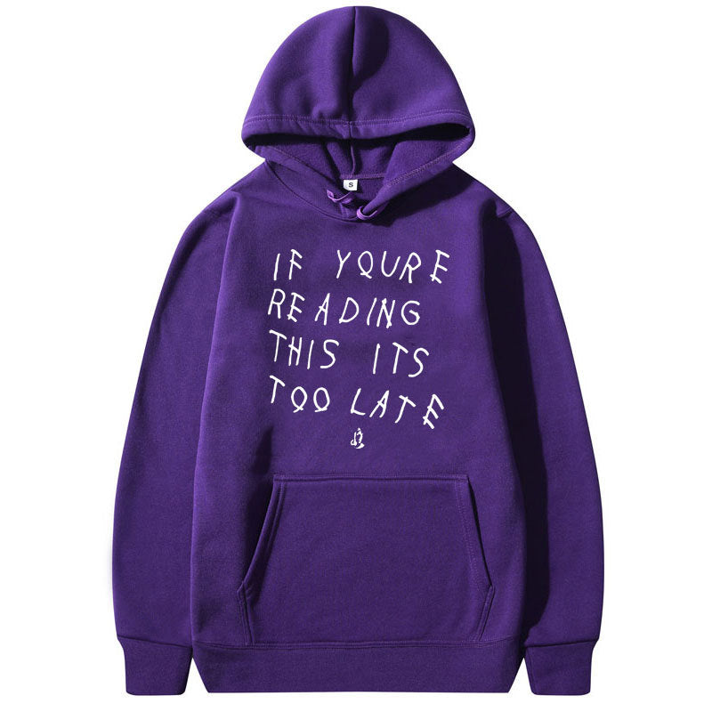 Drake Letter Print Hoodie