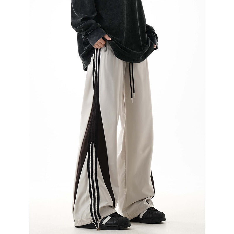 American Retro Striped Sweatpants