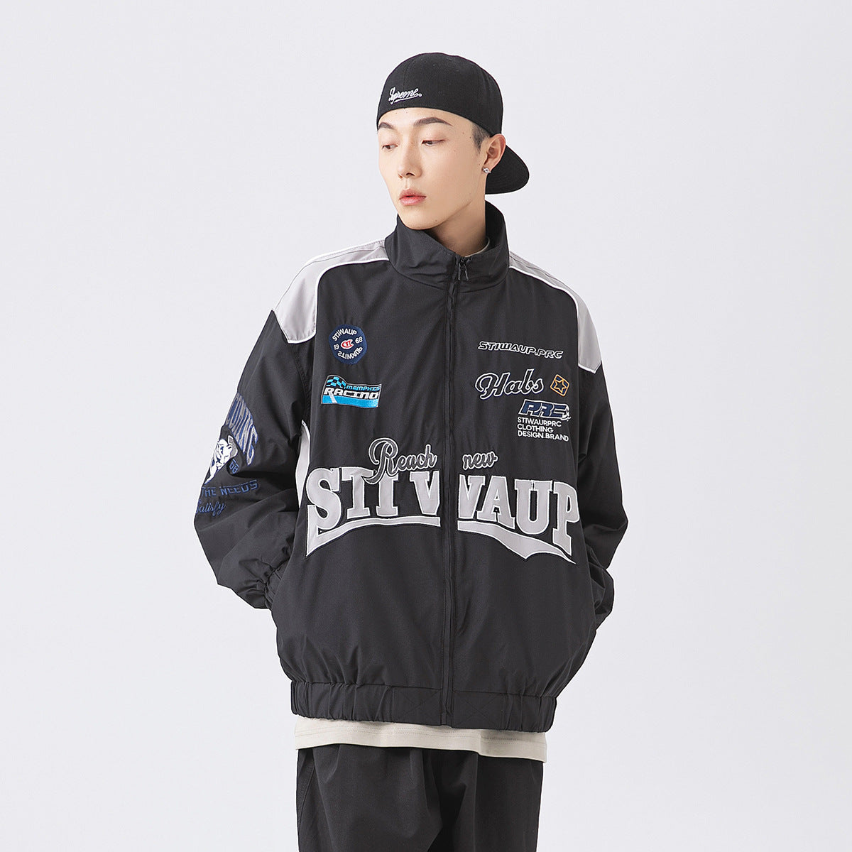 Hip-Hop Street Embroidery Multicolor Jacket