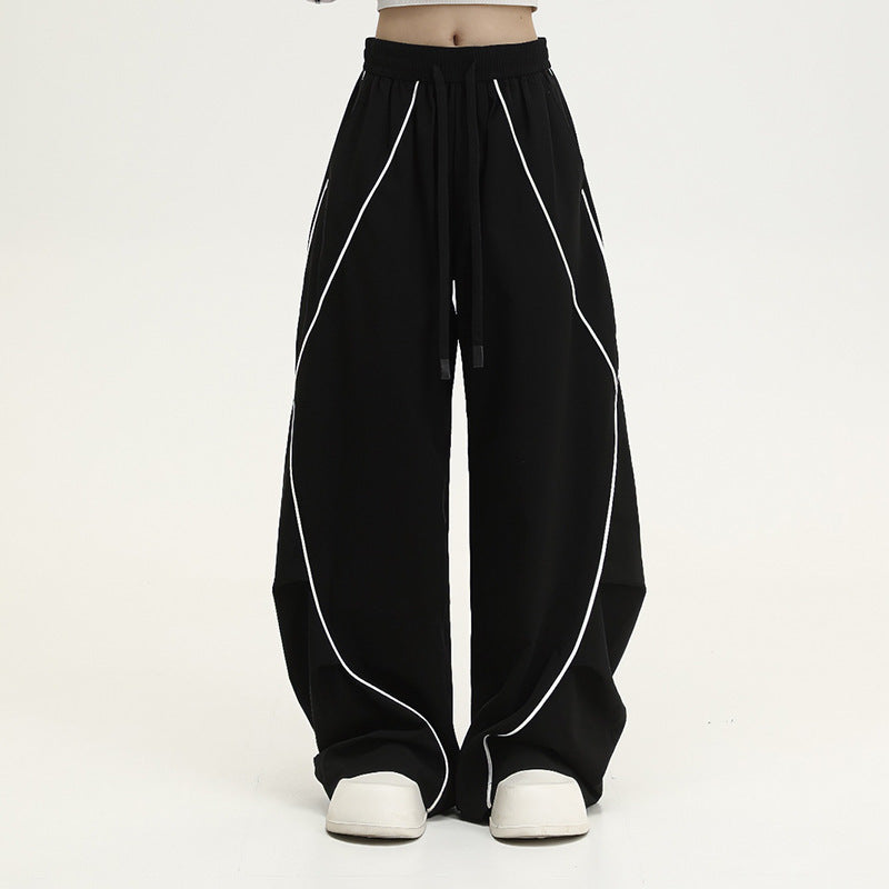 Pleated Hip Hop Sports Wide-leg Pants