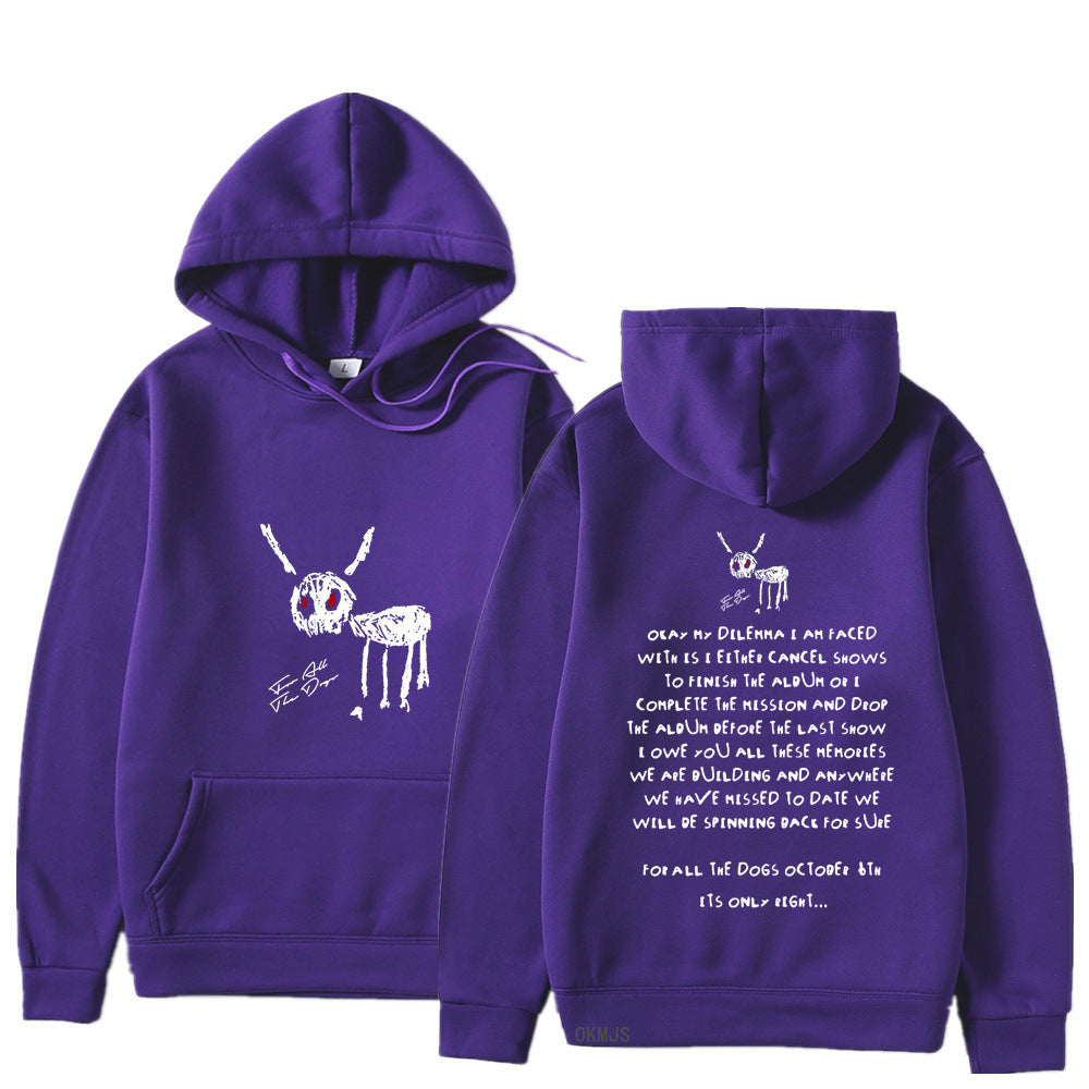 Drake "For All The Dogs" Letter Print Hoodie