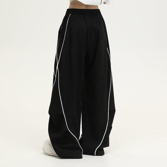 Pleated Hip Hop Sports Wide-leg Pants