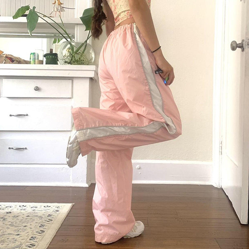 Elastic Low Waist Casual Pants