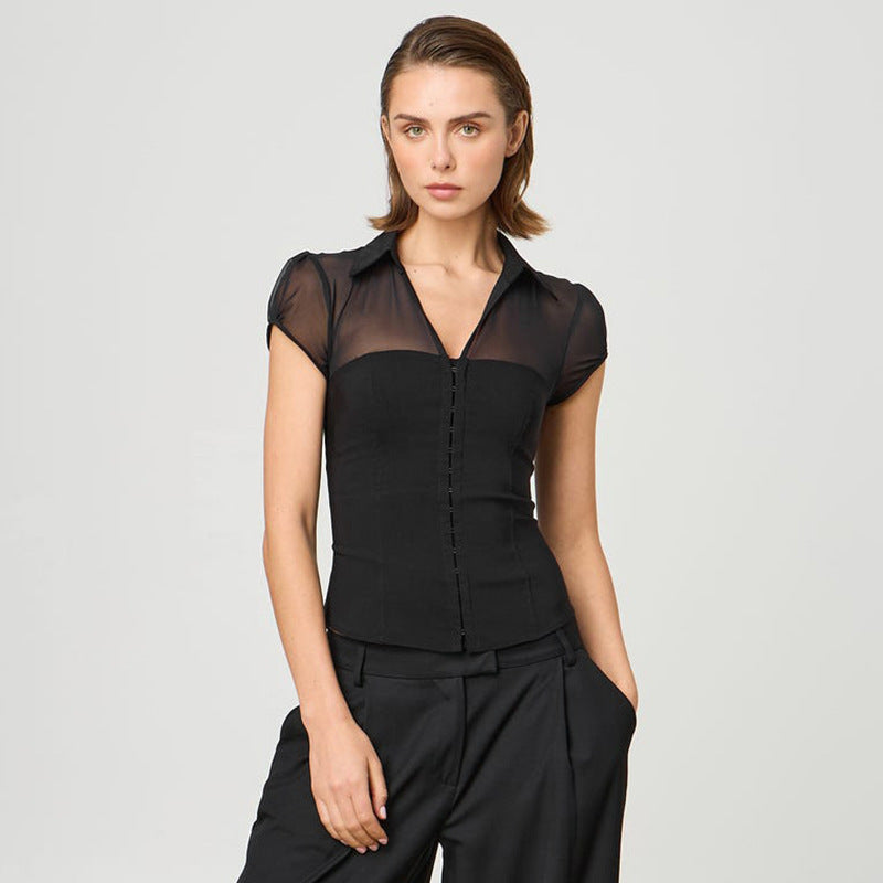 V-neck T-shirt Top
