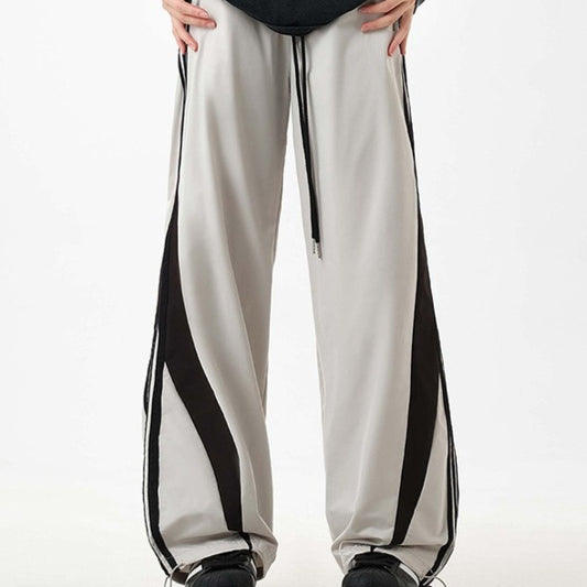 American Retro Striped Sweatpants