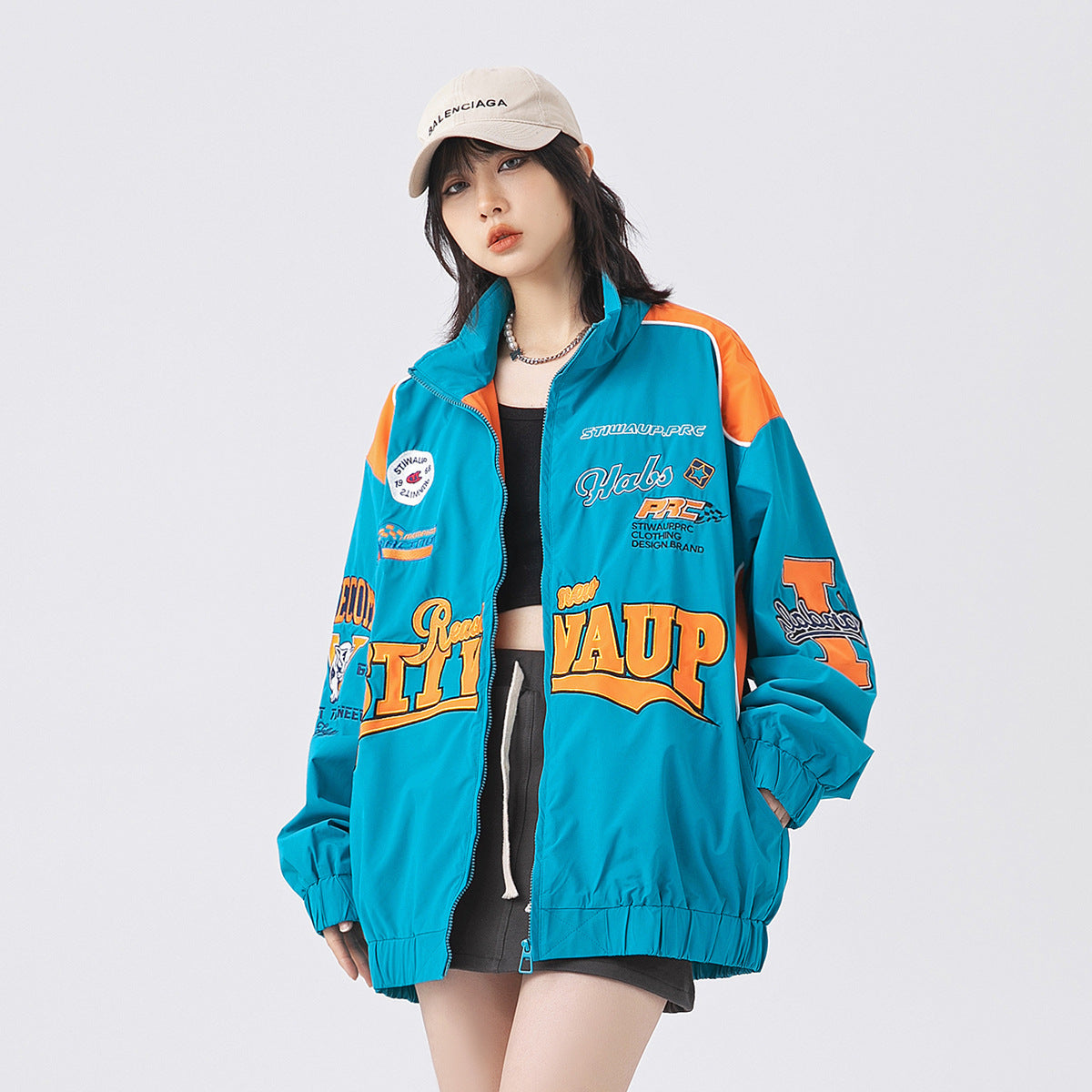 Hip-Hop Street Embroidery Multicolor Jacket