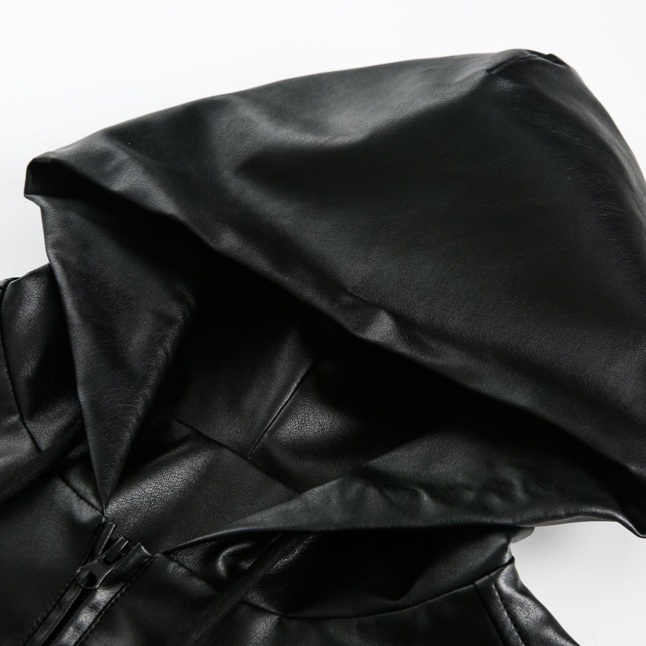 American Retro Hooded Leather Jacket