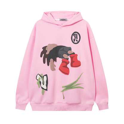 Printed Relaxed Hoodie