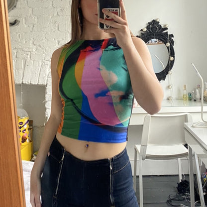 Retro Painting Print  Tank Top