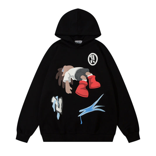 Printed Relaxed Hoodie