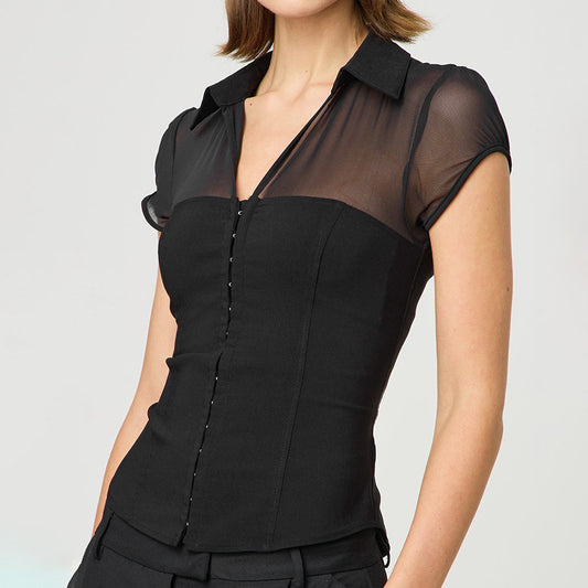 V-neck T-shirt Top