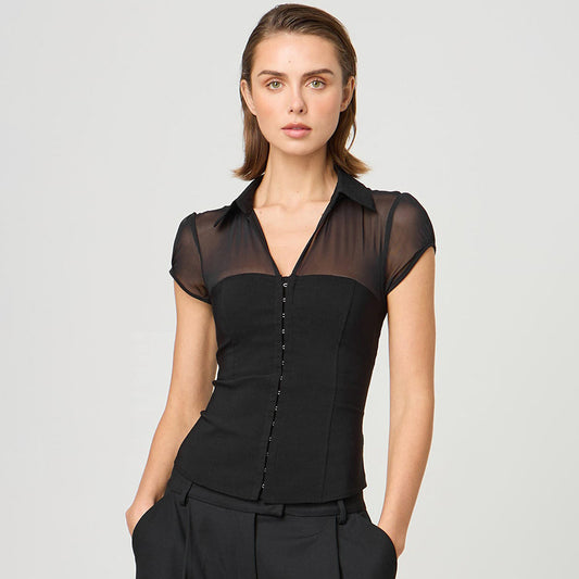 V-neck T-shirt Top