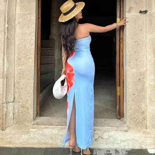 Slim Slit Party Beach Dress