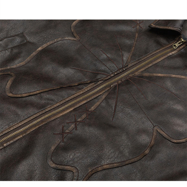 American Retro Butterfly Leather Jacket