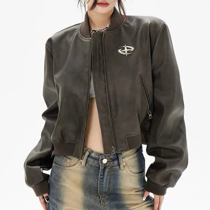 Retro Motorcycle Leather Jacket