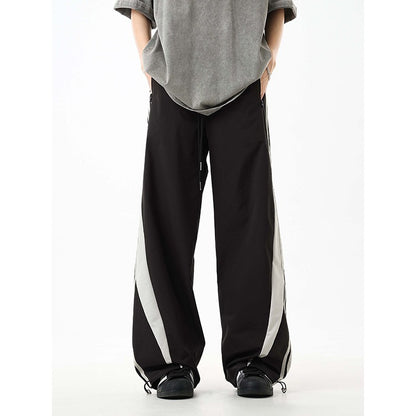 American Retro Striped Sweatpants