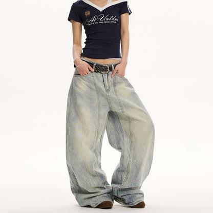 Retro Loose Wide-leg Jeans