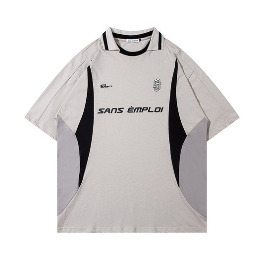 Retro Deconstruction Stitching T-shirt