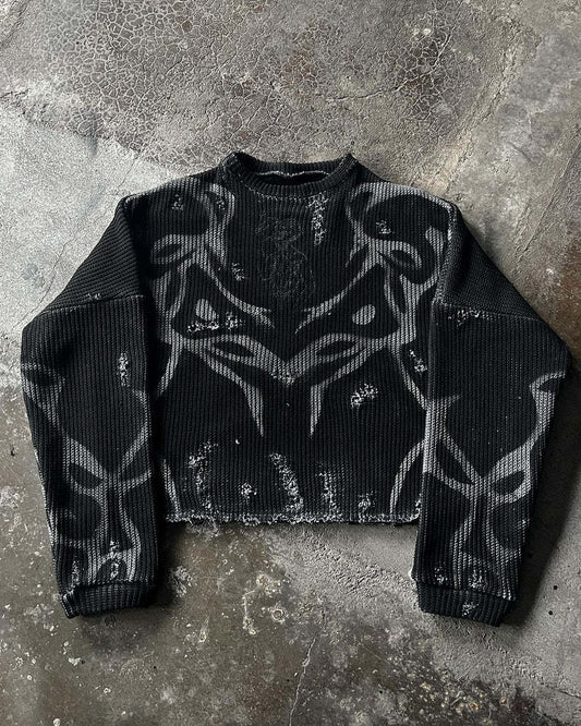 Ripped Street Tide Sweater