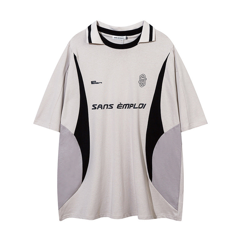 Retro Deconstruction Stitching T-shirt