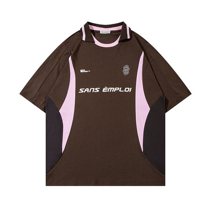 Retro Deconstruction Stitching T-shirt