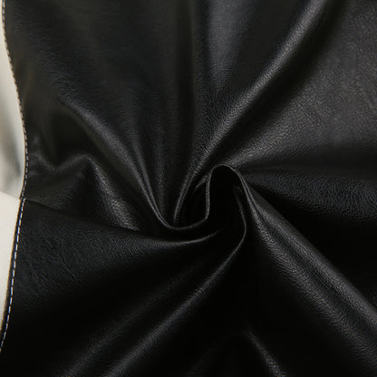 Patchwork Slim Collared Casual Leather Jacket