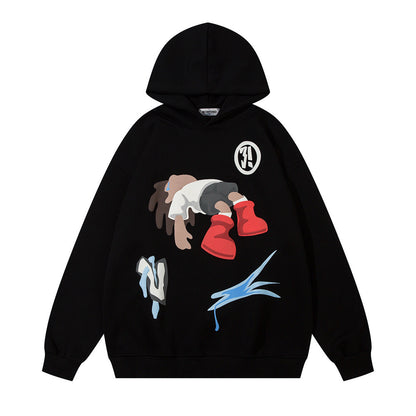 Printed Relaxed Hoodie