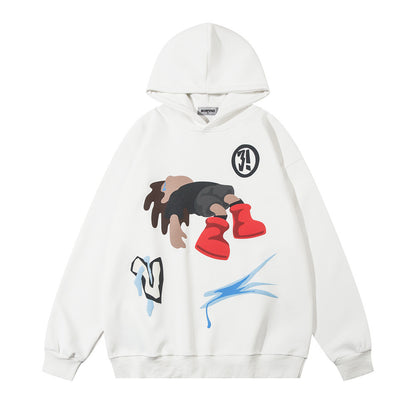 Printed Relaxed Hoodie